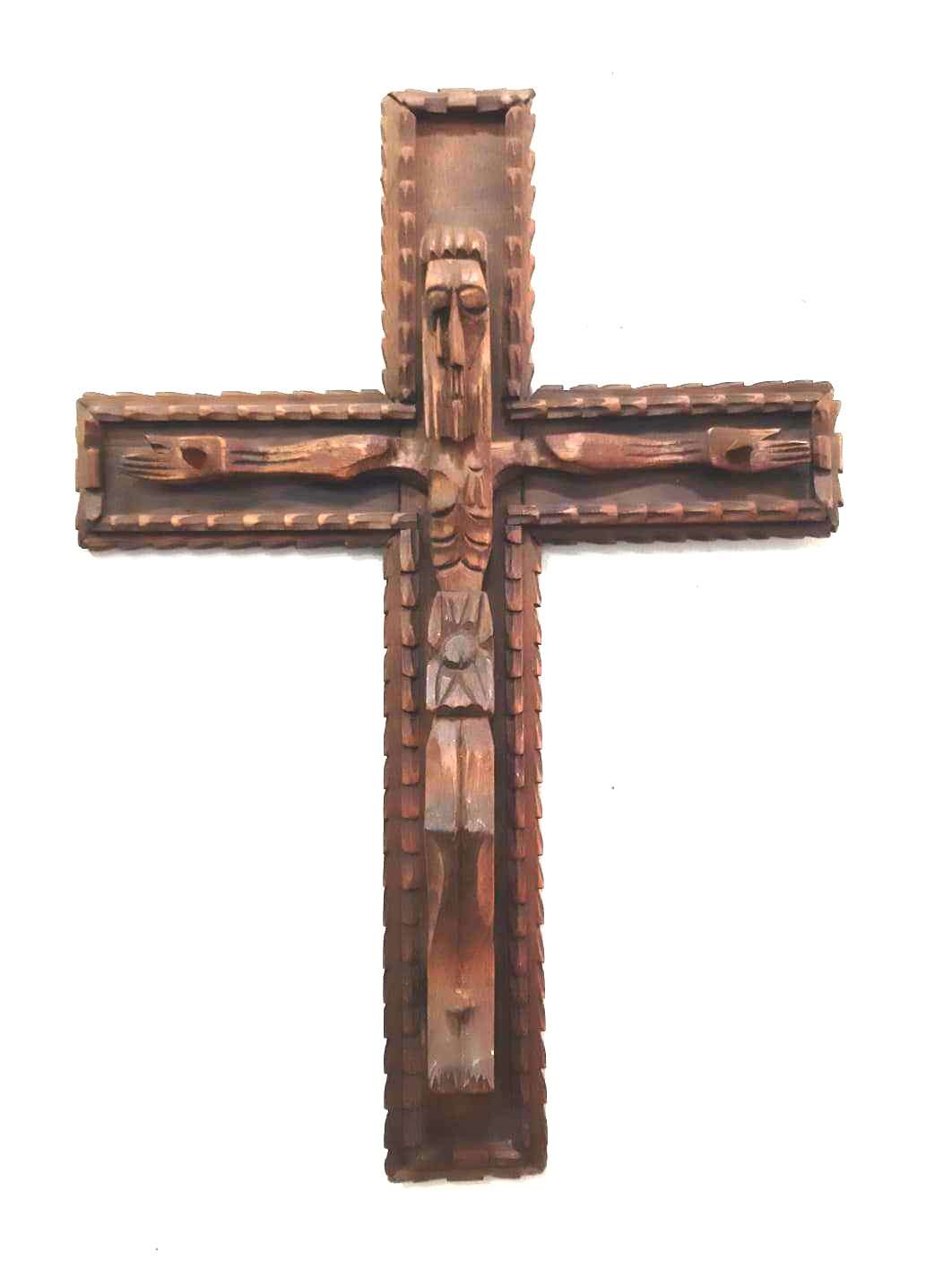Crucifijo de madera tallada de alta calidad - Cositas Antiguas – La Guadaña, Anticuarios Online en Jerez , vender antigüedades, muebles antiguos