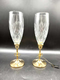 Copas de Champán de Cristal Tallado con Oro de 24K - Cositas Antiguas – La Guadaña, Anticuarios Online en Jerez , vender antigüedades, muebles antiguos