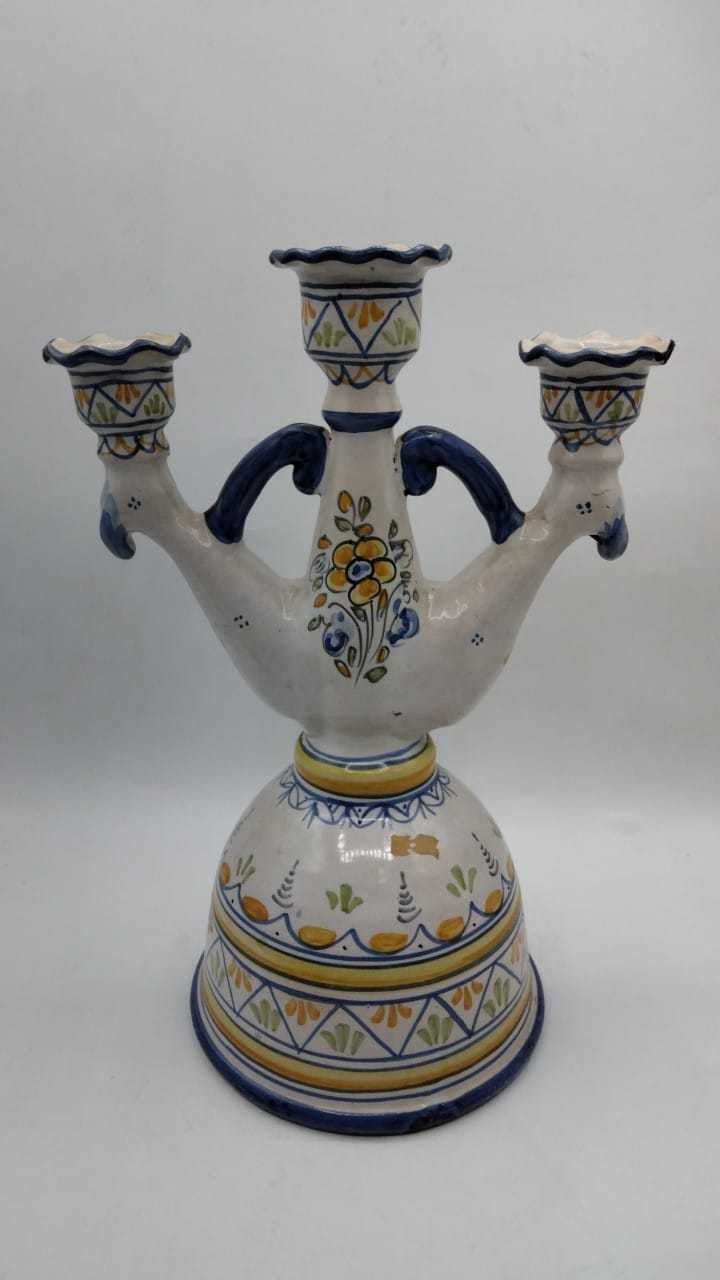 Candelabro | Cerámica de Talavera - Cositas Antiguas – La Guadaña, Anticuarios Online en Jerez , vender antigüedades, muebles antiguos