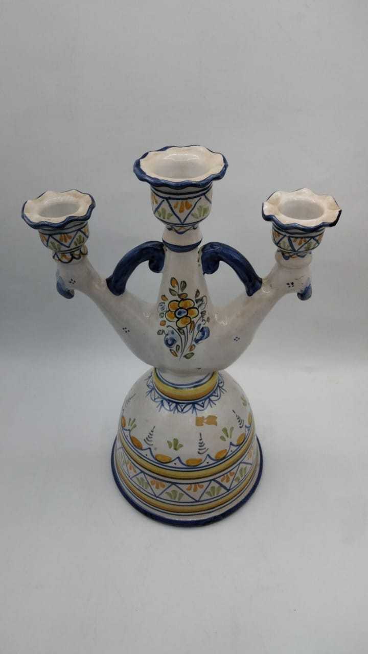 Candelabro | Cerámica de Talavera - Cositas Antiguas – La Guadaña, Anticuarios Online en Jerez , vender antigüedades, muebles antiguos