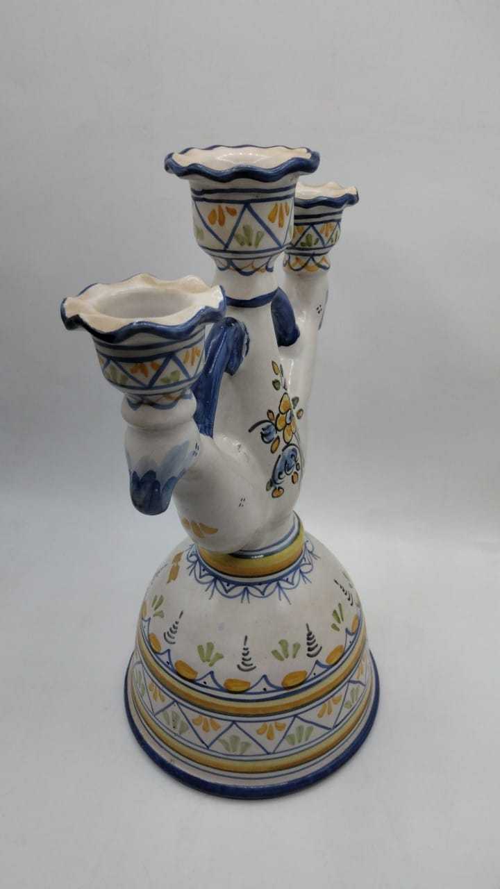 Candelabro | Cerámica de Talavera - Cositas Antiguas – La Guadaña, Anticuarios Online en Jerez , vender antigüedades, muebles antiguos