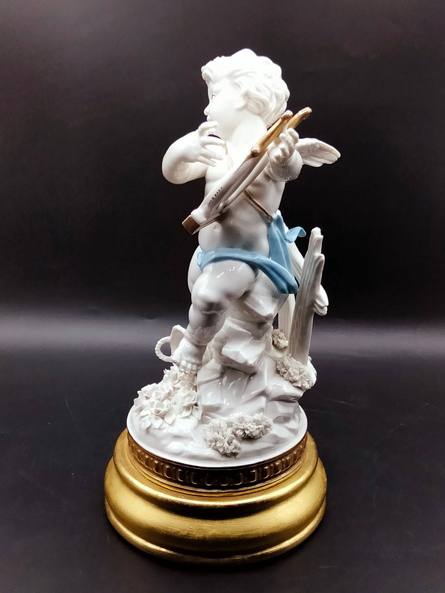 Figura Angel Algora con Arpa - Vintage - Cositas Antiguas – La Guadaña, Anticuarios Online en Jerez , vender antigüedades, muebles antiguos