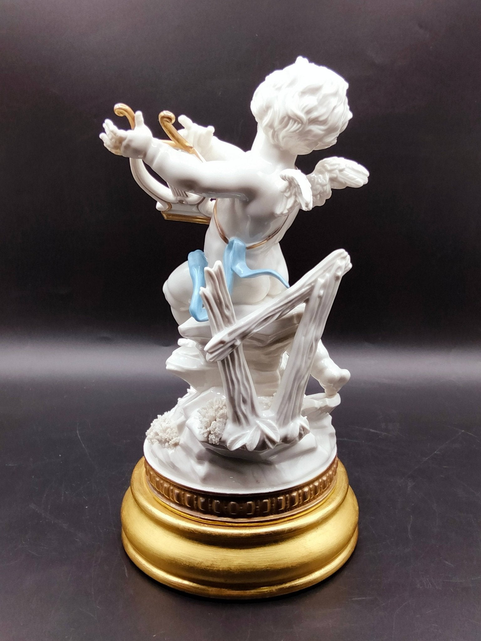 Figura Angel Algora con Arpa - Vintage - Cositas Antiguas – La Guadaña, Anticuarios Online en Jerez , vender antigüedades, muebles antiguos