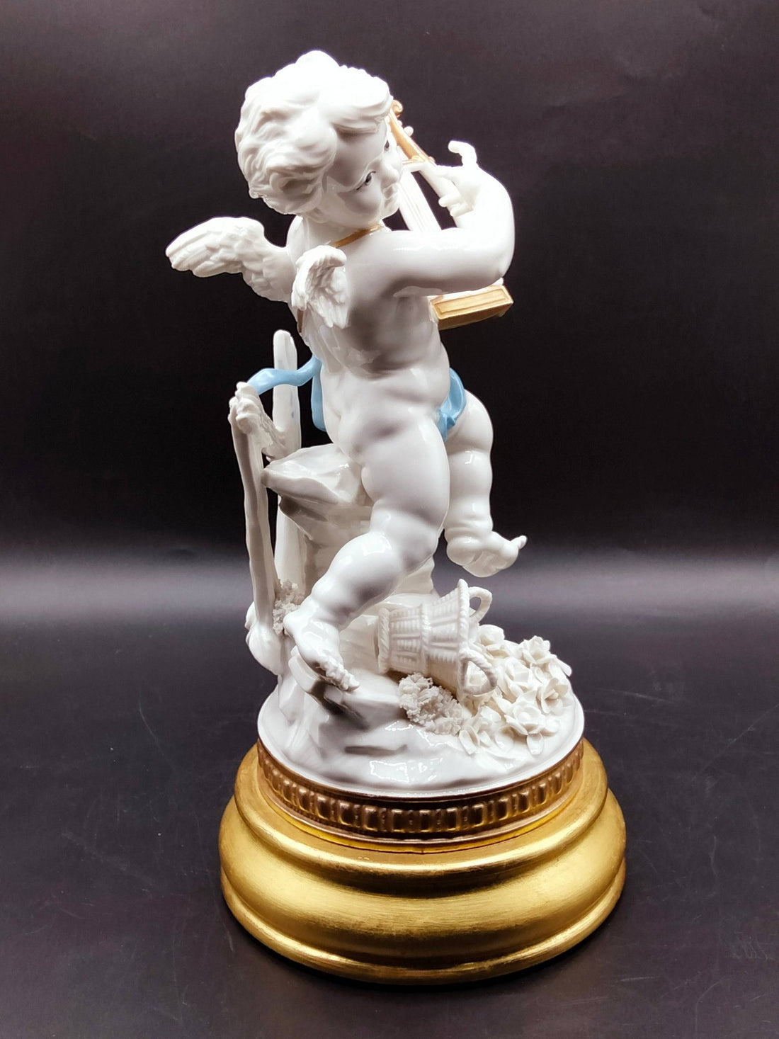 Figura Angel Algora con Arpa - Vintage - Cositas Antiguas – La Guadaña, Anticuarios Online en Jerez , vender antigüedades, muebles antiguos