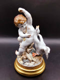 Figura de Ángel con Pato - Elegancia y Decoración Exclusiva - Cositas Antiguas – La Guadaña, Anticuarios Online en Jerez , vender antigüedades, muebles antiguos