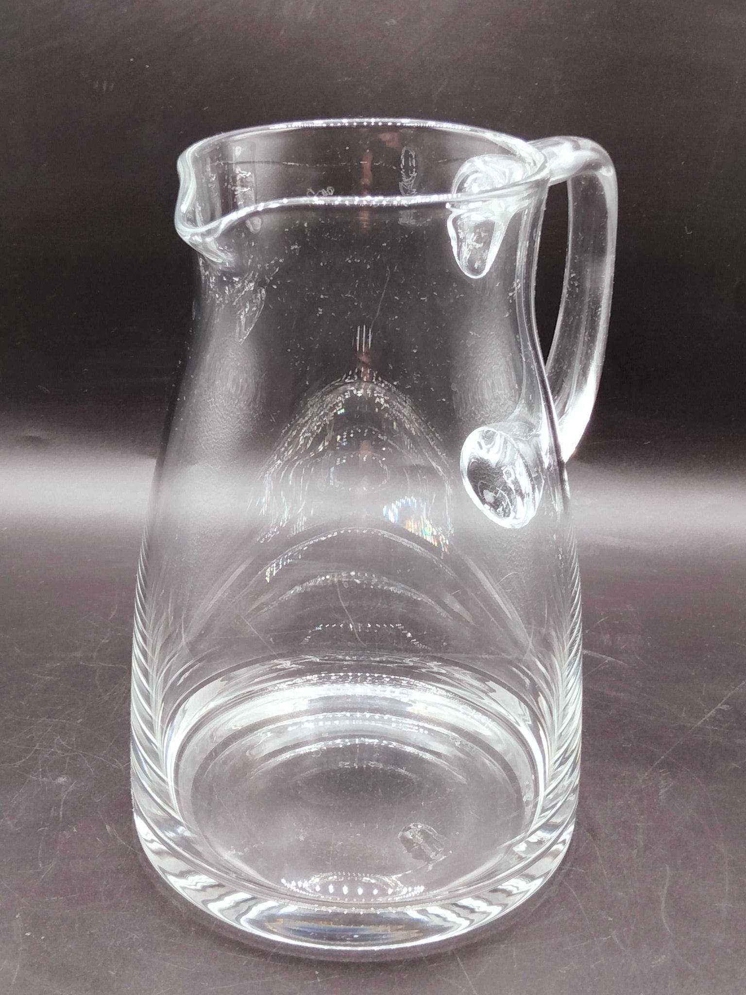 Jarra de Cristal Transparente Elegante – Antigüedad - Cositas Antiguas – La Guadaña, Anticuarios Online en Jerez , vender antigüedades, muebles antiguos