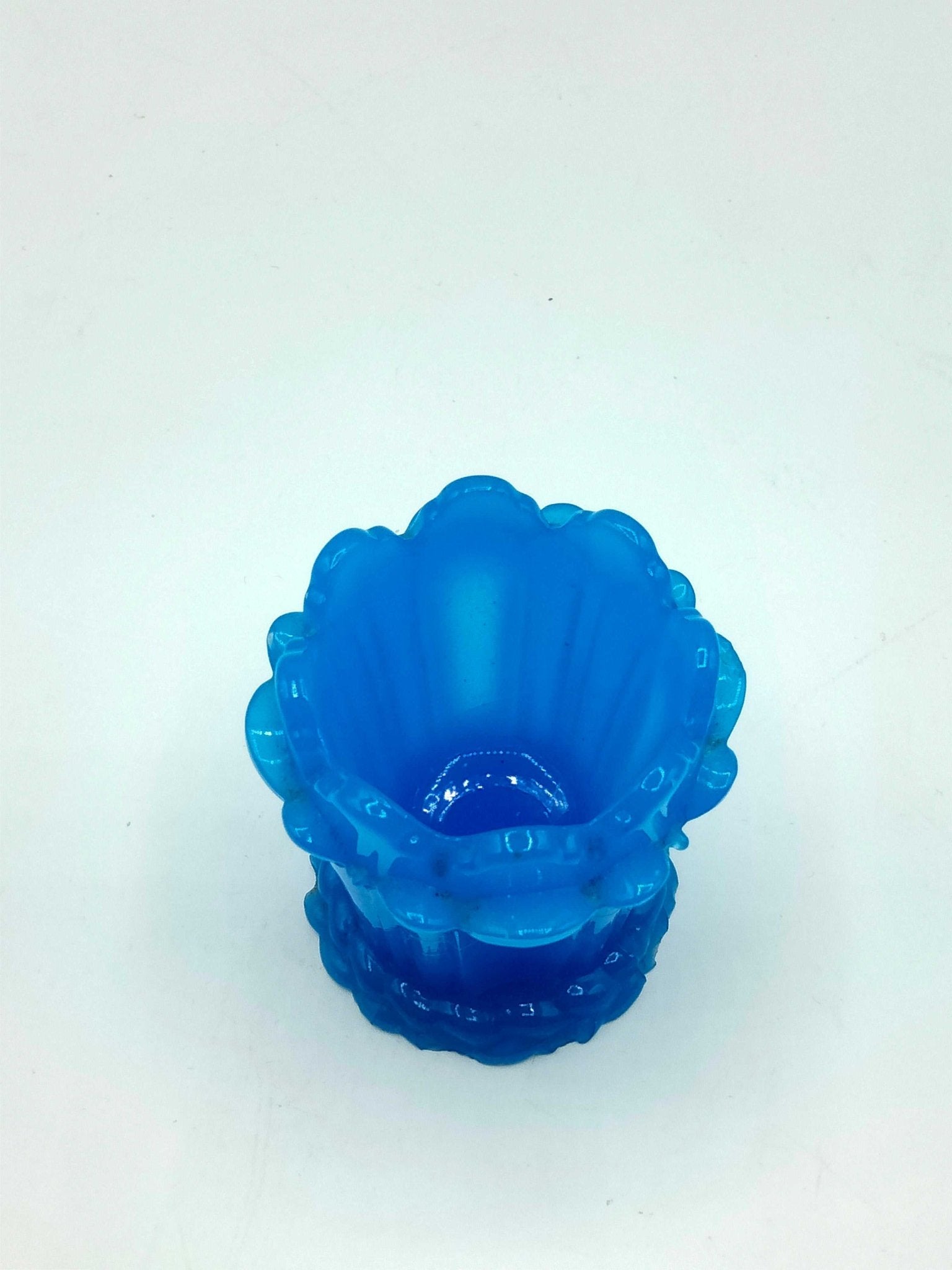 Palillero de Opalina Azul – Elegancia y Estilo Único - Cositas Antiguas – La Guadaña, Anticuarios Online en Jerez , vender antigüedades, muebles antiguos