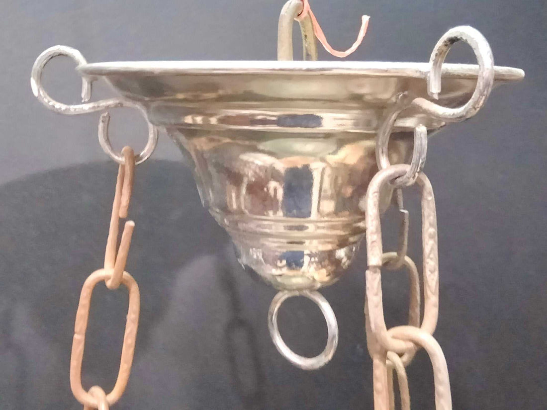 Lámpara incensaria antigua con ángeles de calidad superior - Cositas Antiguas – La Guadaña, Anticuarios Online en Jerez , vender antigüedades, muebles antiguos
