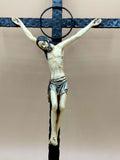 Crucifijo de madera policromada y hierro forjado - Cositas Antiguas – La Guadaña, Anticuarios Online en Jerez , vender antigüedades, muebles antiguos
