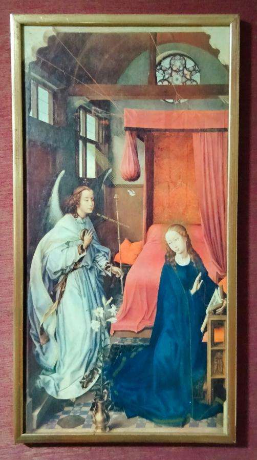 Tríptico de Madera Virgen María | Arte Sacro - Cositas Antiguas – La Guadaña, Anticuarios Online en Jerez , vender antigüedades, muebles antiguos