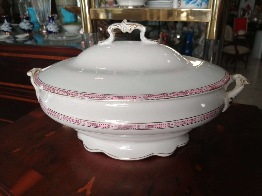 Fuente de porcelana con tapa | Diseño y calidad únicos - Cositas Antiguas – La Guadaña, Anticuarios Online en Jerez , vender antigüedades, muebles antiguos