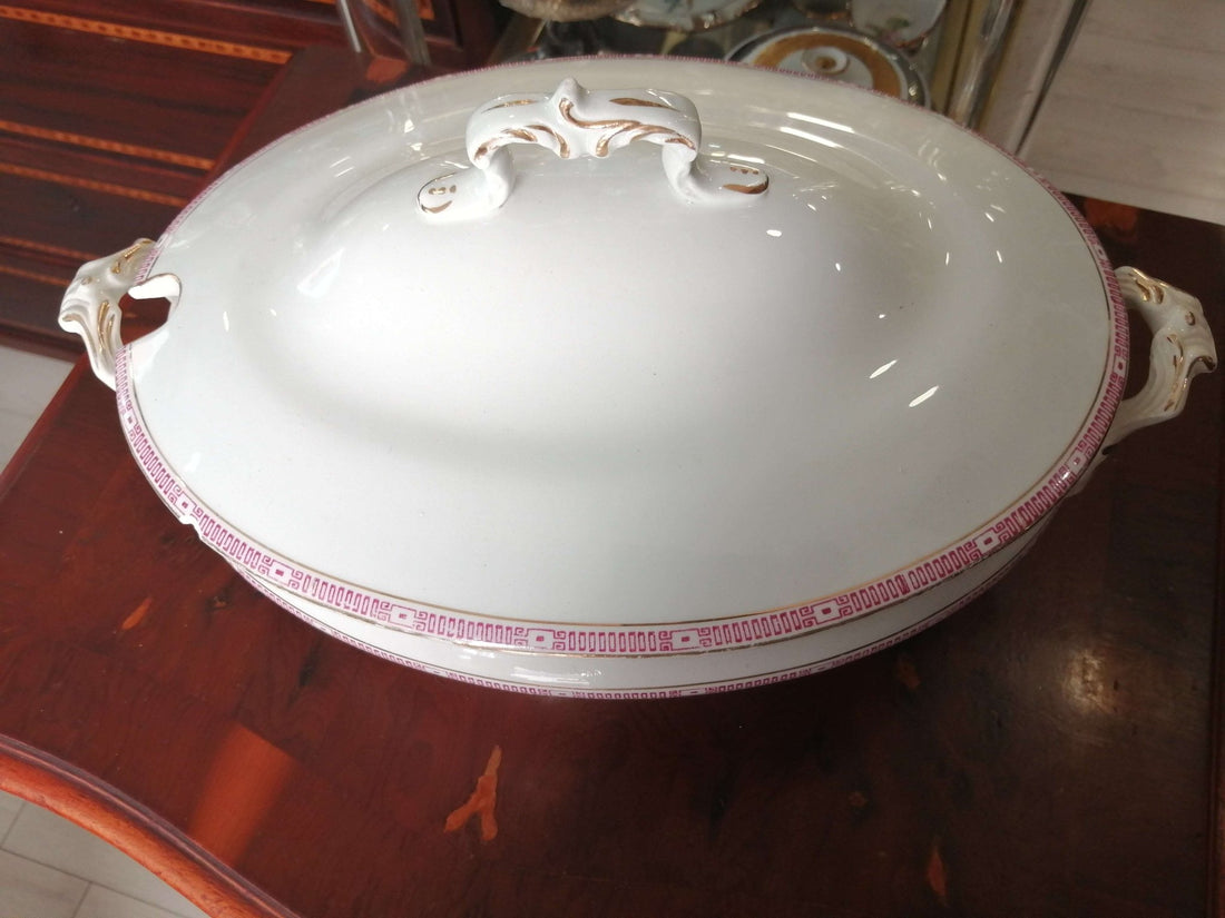 Fuente de porcelana con tapa | Diseño y calidad únicos - Cositas Antiguas – La Guadaña, Anticuarios Online en Jerez , vender antigüedades, muebles antiguos