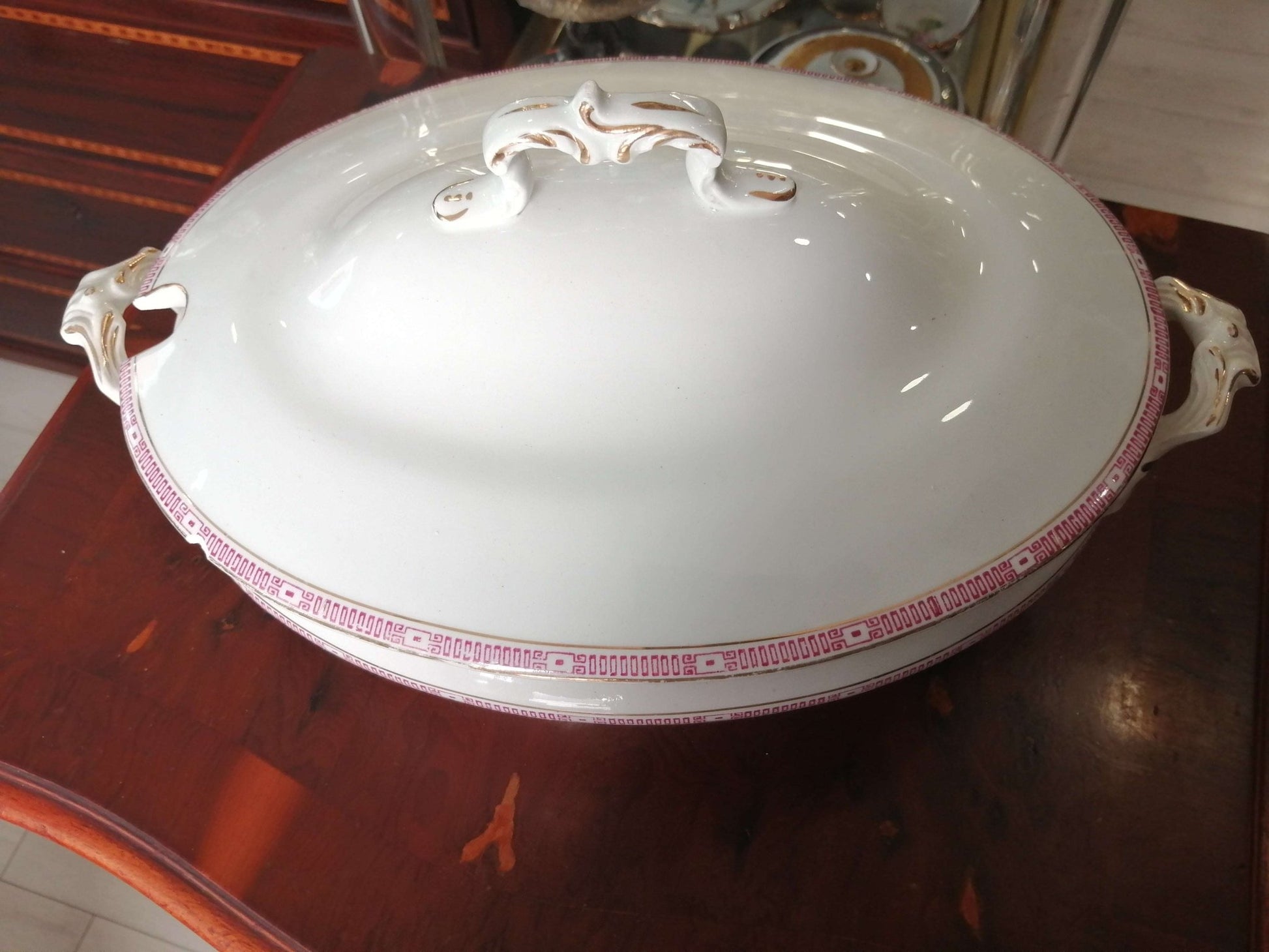 Fuente de porcelana con tapa | Diseño y calidad únicos - Cositas Antiguas – La Guadaña, Anticuarios Online en Jerez , vender antigüedades, muebles antiguos