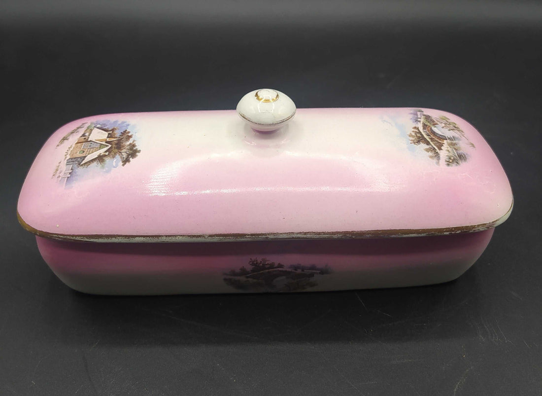 Palangana con Tarros de Tocador, Porcelana Cartuja - Cositas Antiguas – La Guadaña, Anticuarios Online en Jerez , vender antigüedades, muebles antiguos