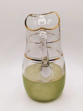 Jarra de Cristal Verde Mate y Dorado – Calidad y Elegancia - Cositas Antiguas – La Guadaña, Anticuarios Online en Jerez , vender antigüedades, muebles antiguos