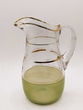 Jarra de Cristal Verde Mate y Dorado – Calidad y Elegancia - Cositas Antiguas – La Guadaña, Anticuarios Online en Jerez , vender antigüedades, muebles antiguos