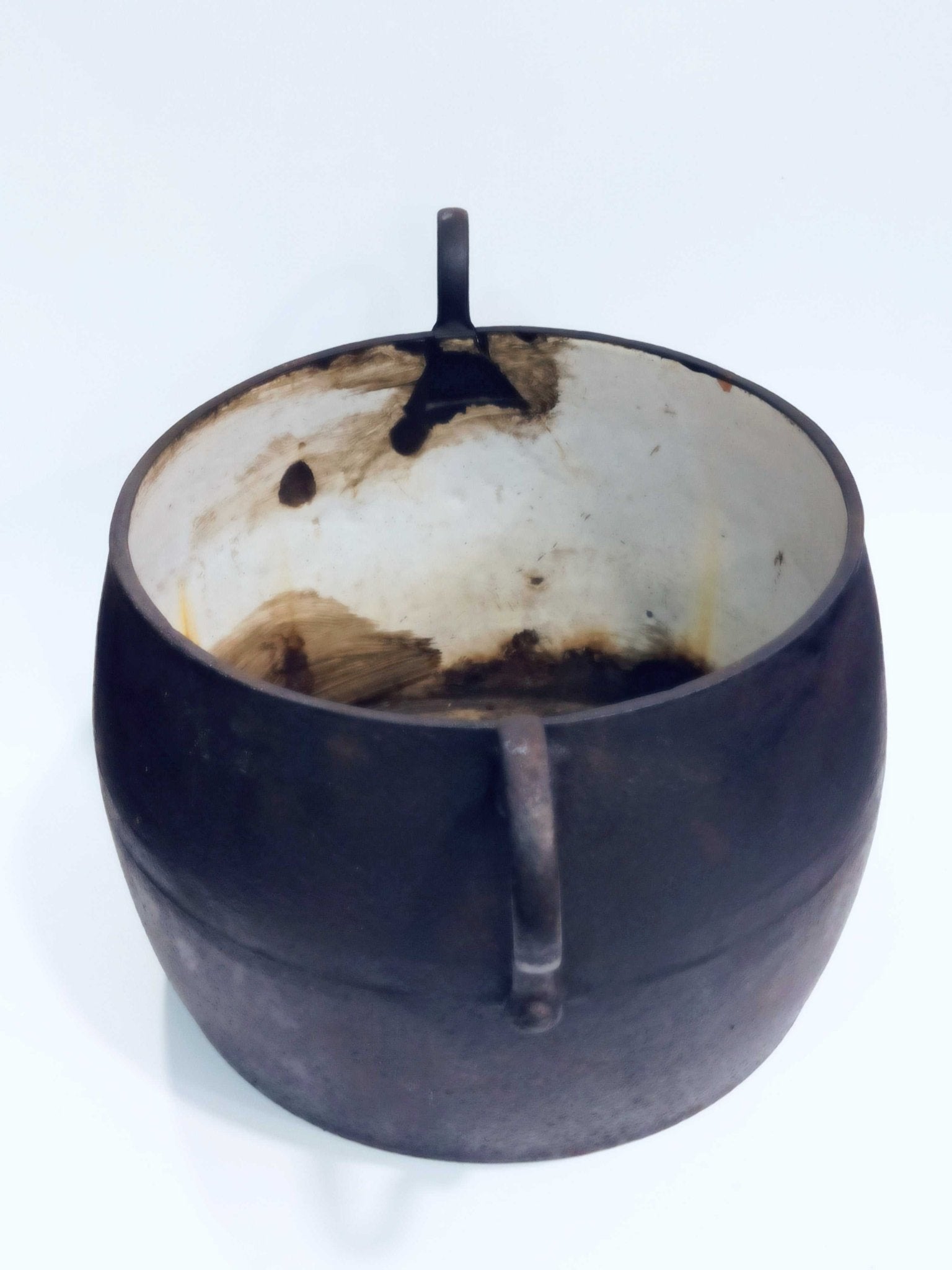 Olla antigua de hierro esmaltada – excelente calidad - Cositas Antiguas – La Guadaña, Anticuarios Online en Jerez , vender antigüedades, muebles antiguos