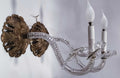 Antigua pareja de apliques de cristal de roca y metal - Cositas Antiguas – La Guadaña, Anticuarios Onli
