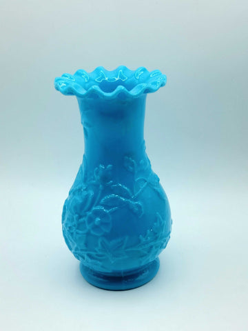 Jarron de opalina azul, alta calidad y estilo vintage - Cositas Antiguas – La Guadaña, Anticuarios Online en Jerez , vender antigüedades, muebles antiguos