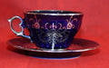 Juego de Café Azul Cobalto con Hilo de Plata - Elegancia - Cositas Antiguas – La Guadaña, Anticuarios Online en Jerez , vender antigüedades, muebles antiguos