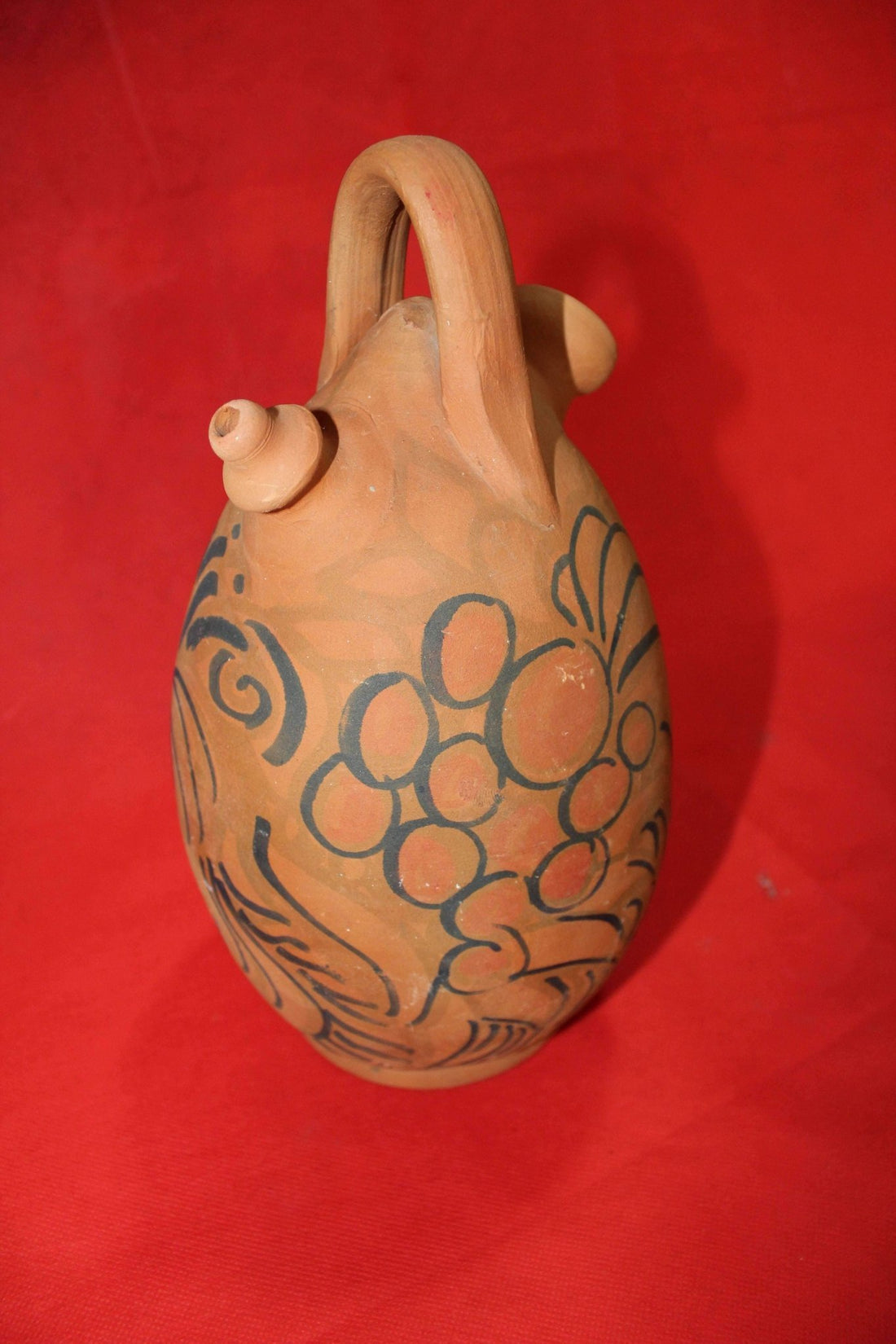 Botijo de cerámica Campo Real pintado a mano, alta calidad - Cositas Antiguas – La Guadaña, Anticuarios Online en Jerez , vender antigüedades, muebles antiguos
